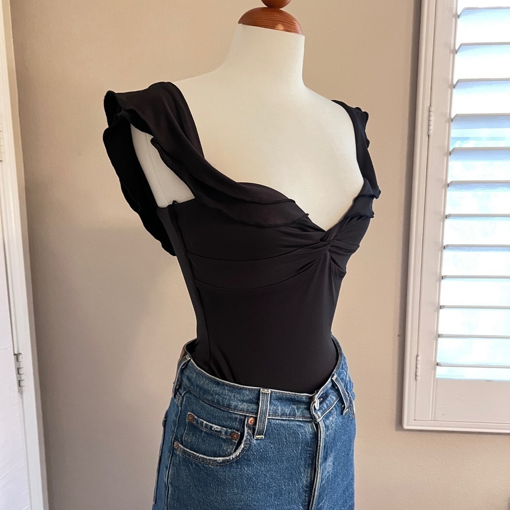 NWT Princess Polly Coming Back Ruffle Bodysuit - Picture 6 of 7